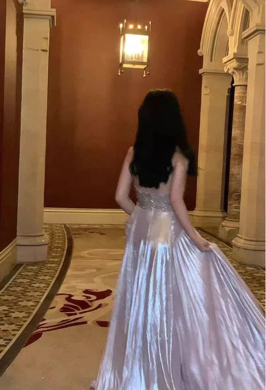 Formal Wear Dresses Pink Halter Beading A-Line Formal Party Dress Prom Dresses Shops Formal Women's Dresses