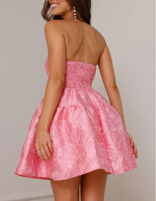 A-line Off-the-Shoulder Sleeveless Printing Short Homecoming Dress