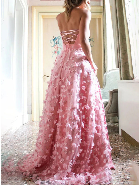 Women's Black Dress Prom Dress Party Dress Long Dress Maxi Dress Black Pink Red Sleeveless Pure Color Drawstring Fall Winter Autumn Strapless Fashion Winter Dress Wedding Guest Evening Party