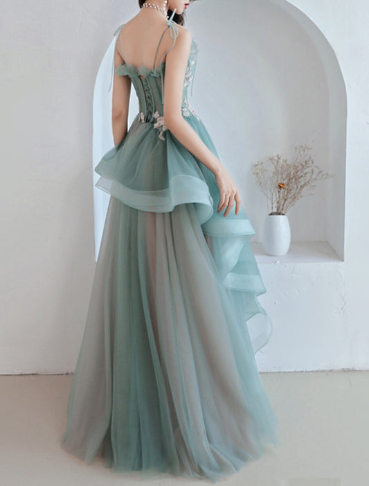 fashion new net red banquet annual meeting evening dress aura host long dress skirt female fairy dream
