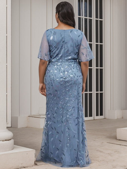 Plus Size Long Mermaid Formal Dresses for Weddings