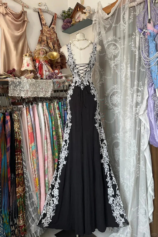 Glamorous Mermaid Sweetheart Sleeveless Lace-Up Back Floor-Length Formal Evening Dress