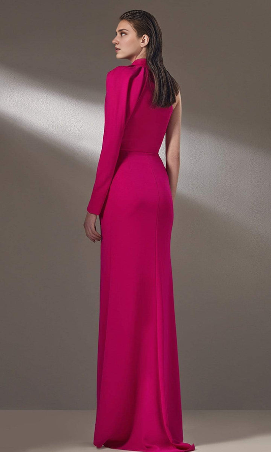 Gowns Evening Dresses/ One Shoulder Long Sleeves High Neck Sheath Prom Dress/ Evening Dresses/ Formal Women's Dresses/ Prom Dress Shops