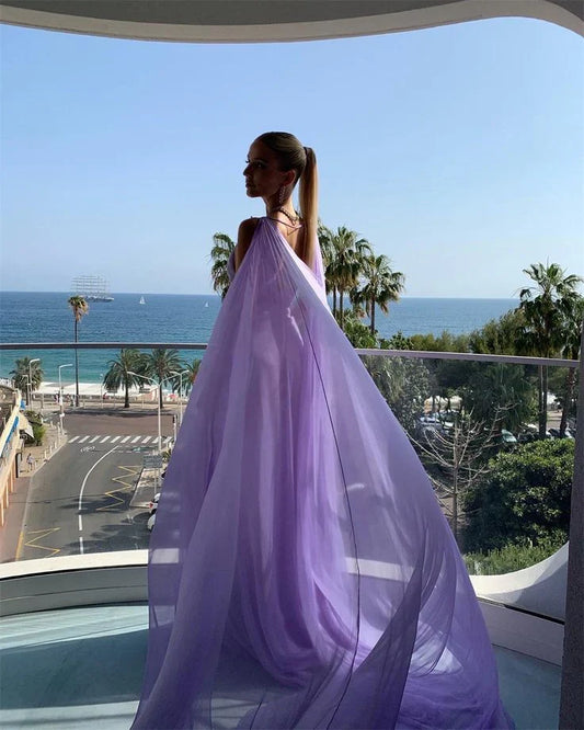Formal Wear Dresses Purple V Neck A-Line Elegant Long Party Dress Prom Dresses Shops Formal Women's Dresses