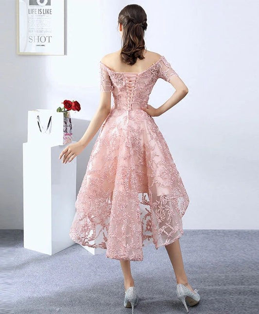 Lace Off The Shoulder Short Prom Dress