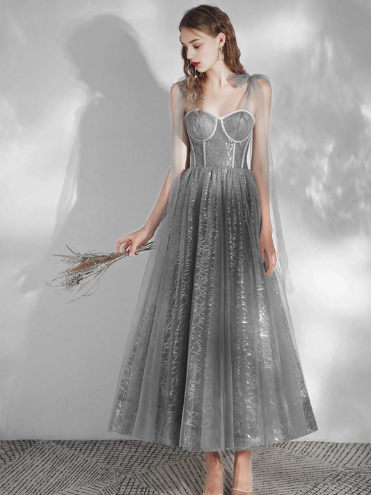 Straps Sweetheart Neck Tulle Short Prom Dress