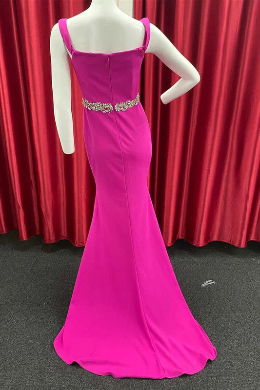 Sweet Belted Mermaid Prom Dress