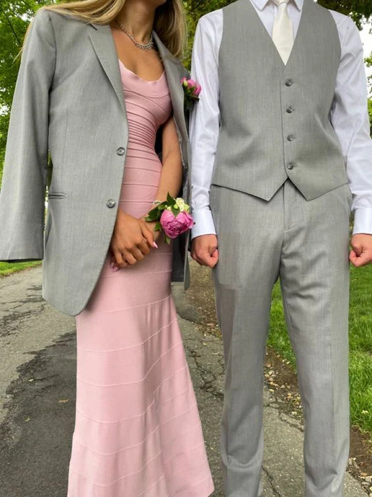 Formal Women's Dresses Sheath Light Pink Floor Length Sleeveless Prom Dress Prom Dress Store