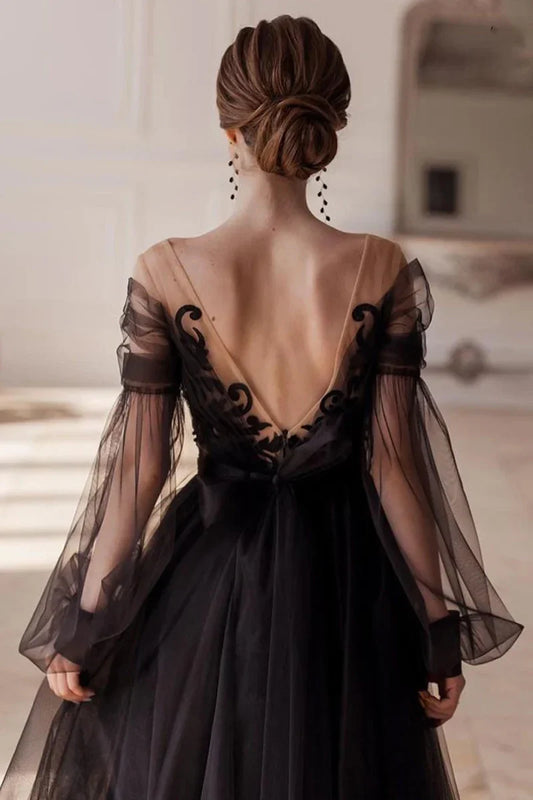 Prom Shop Dresses Daydreamer A-line Off Shoulder Tulle Evening Prom Dress With Tea-Length Formal Women's Dresses