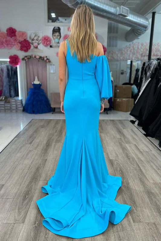 Asymmetrical Mermaid Prom Dress with Slit