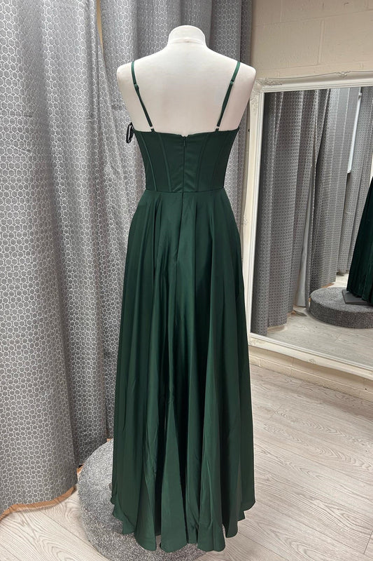 Dress Dark Green Spaghetti Straps Long Formal Dress Prom Dress