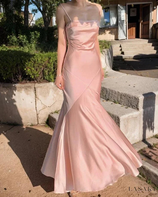 Dress Elegant Satin Bodycon Mermaid Maxi Dress Prom Dresses Evening Dress