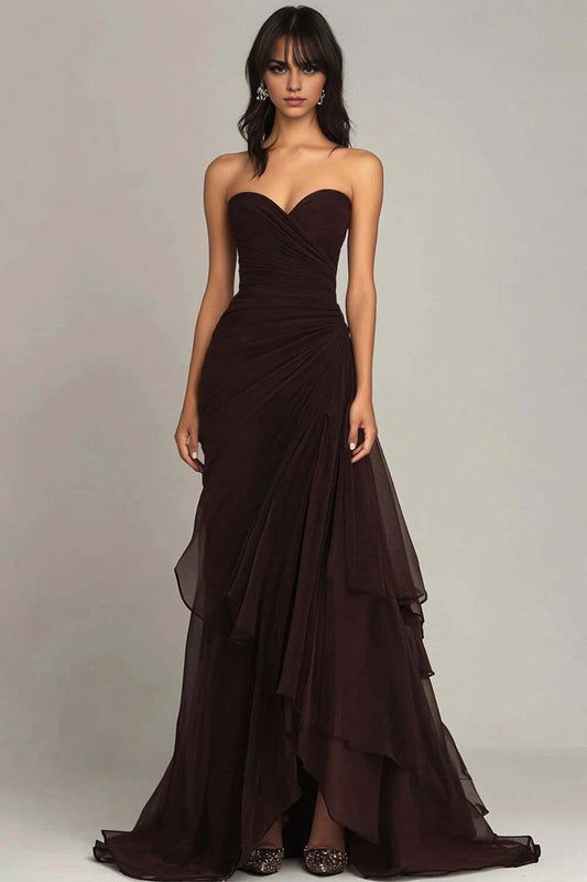 Dress Gorgeous Mermaid Sweetheart Green Long Prom Dress with Ruffles