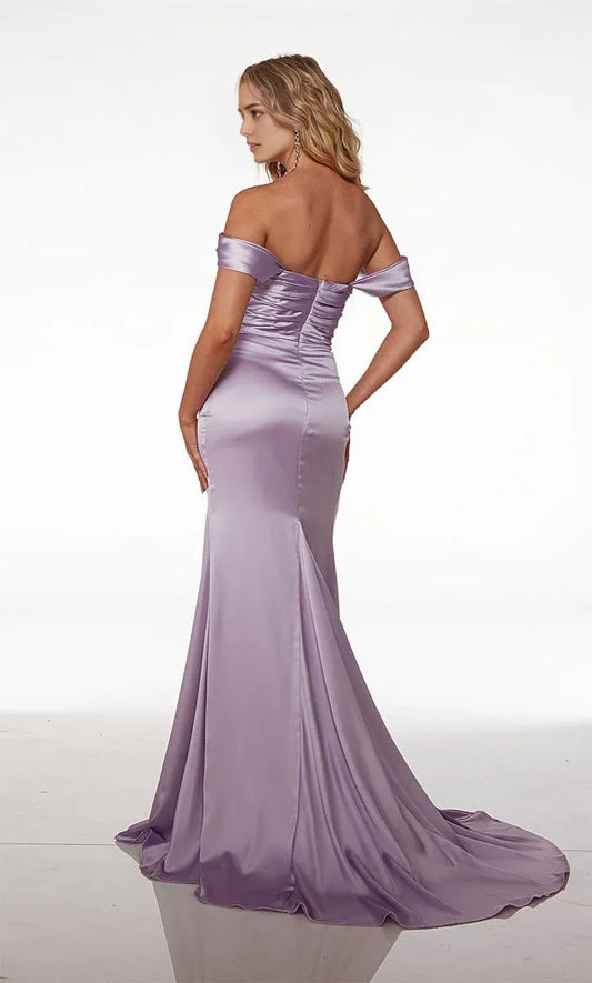 Dress Off the Shoulder Evening Dress Mermaid/Trumpet Sleeveless Sweep/Brush Train Prom Dress