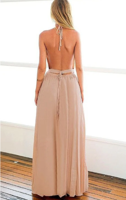 Dress Chiffon Ankle-length A Line Sleeveless Simple Evening Dress with Split Front Prom Dress Formal Wear Dresses