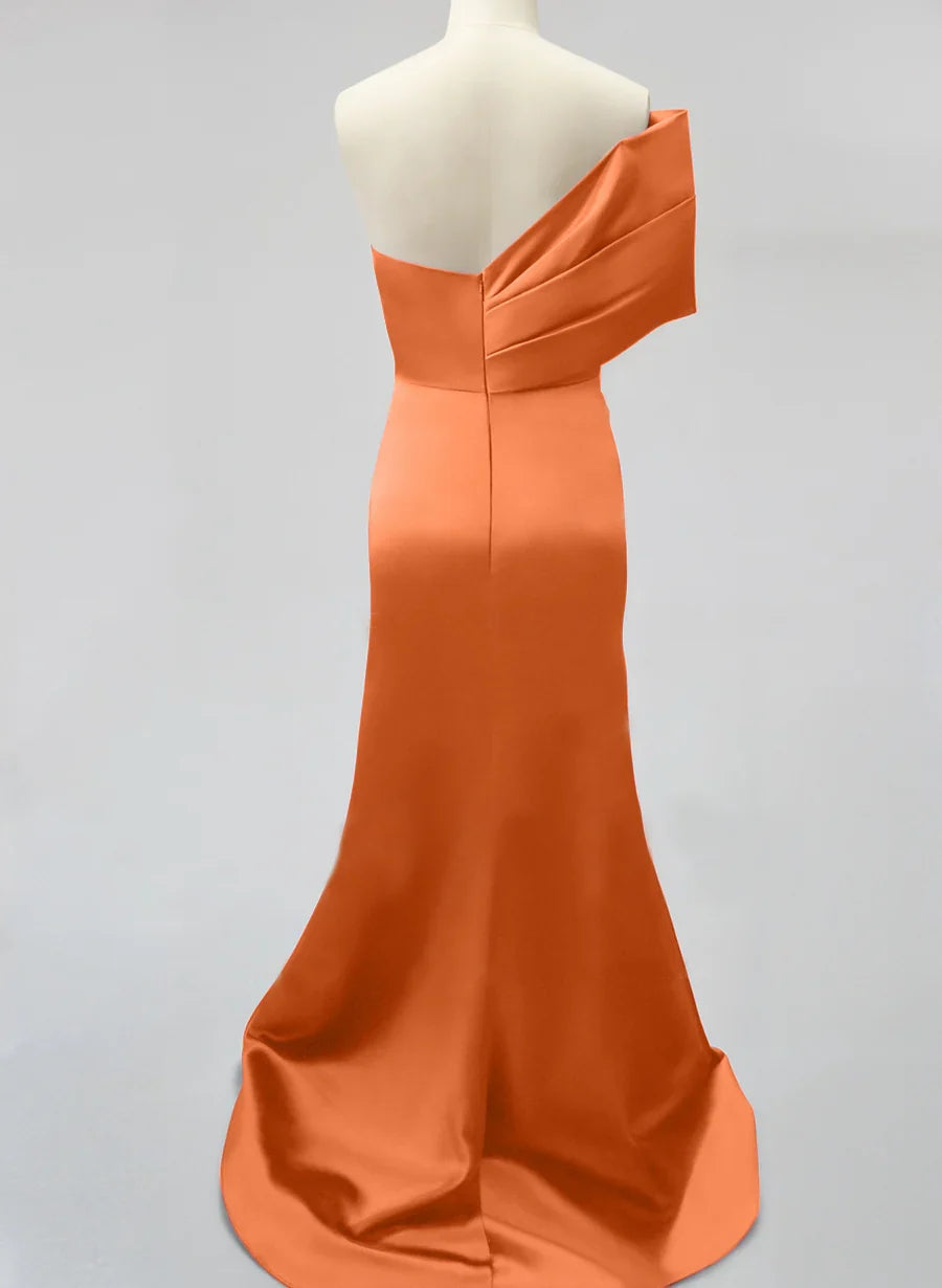 Mermaid/Trumpet One-Shoulder Sleeveless Prom Dresses