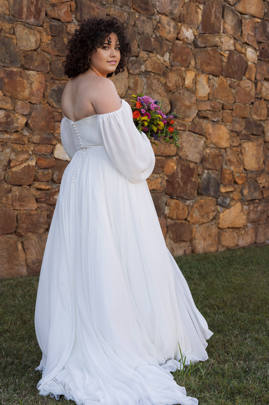 Formal Wear Dresses Long Sleeves Off-the-shoulder A-line Floor Length Wedding Dress With Train Long Sleeve Long Dresses Prom