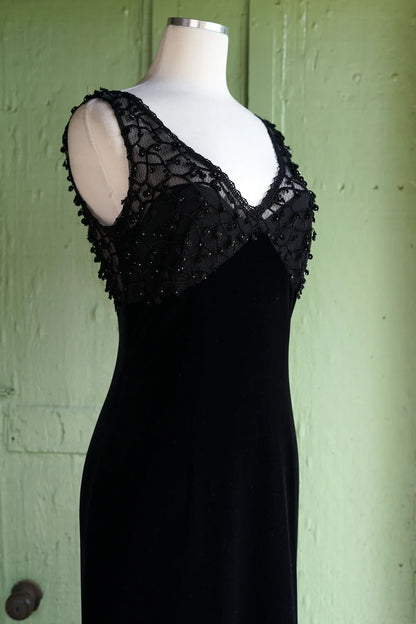 A-line V Neck Mermaid Sleeveless Lace Up Backless Floor Length Prom Party Dress