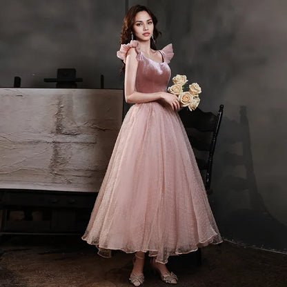 Formal Women's Dresses Pink Sweet Velvet Tulle Homecoming Dress A Line Short Prom Dress Prom Dresses Stores