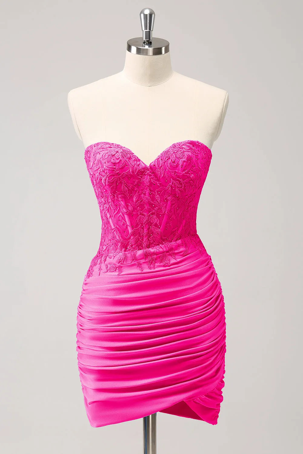Lilac Sweetheart Bodycon Corset Homecoming Dress with Appliques Formal Wear Dresses Prom Dress Stores