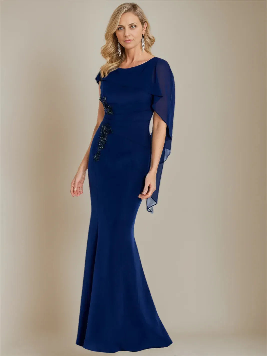 Formal Women's Dresses Mermaid/Trumpet Bateau Neck Sleeveless Floor-Length Mother Of The Bride Dresses Prom Dresses Stores