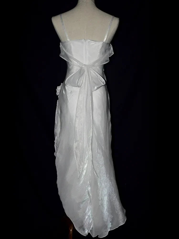 Dress Prom Dress Stores White Straps Vintage Bowknot Lovely Birthday Dress Long Prom Dress Party Dress Formal Women's Dresses
