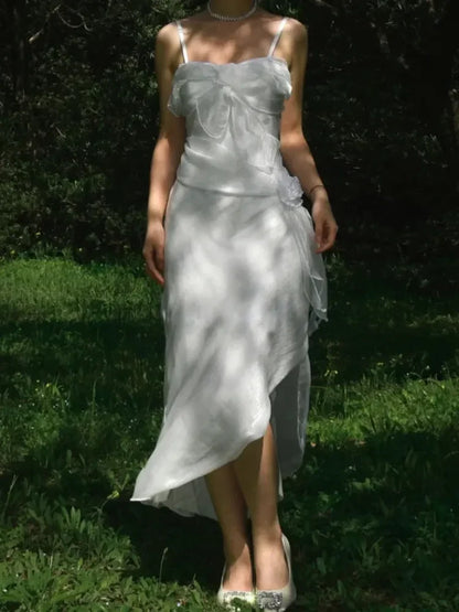 Dress Prom Dress Stores White Straps Vintage Bowknot Lovely Birthday Dress Long Prom Dress Party Dress Formal Women's Dresses