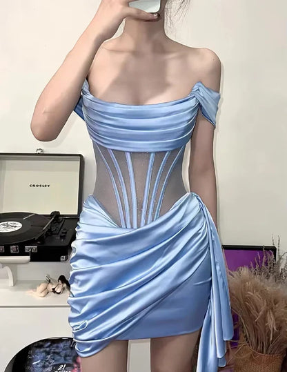 Dress Prom Dress Stores Off Shoulder Party Dress Mini Homecoming Dress Birthday Outfits Party Dress Formal Women's Dresses