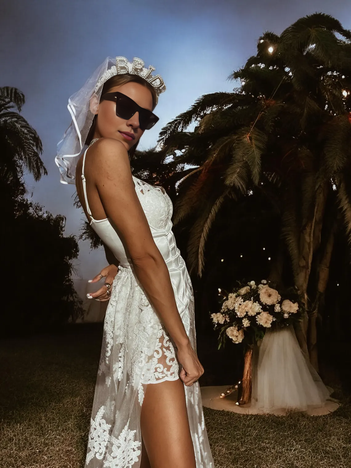 Boho Bridal Mini Wedding Party Gown With Train Bohemian Reception Dress Bachelorette Party Spaghetti Straps Dress Fringe Dress Tulle