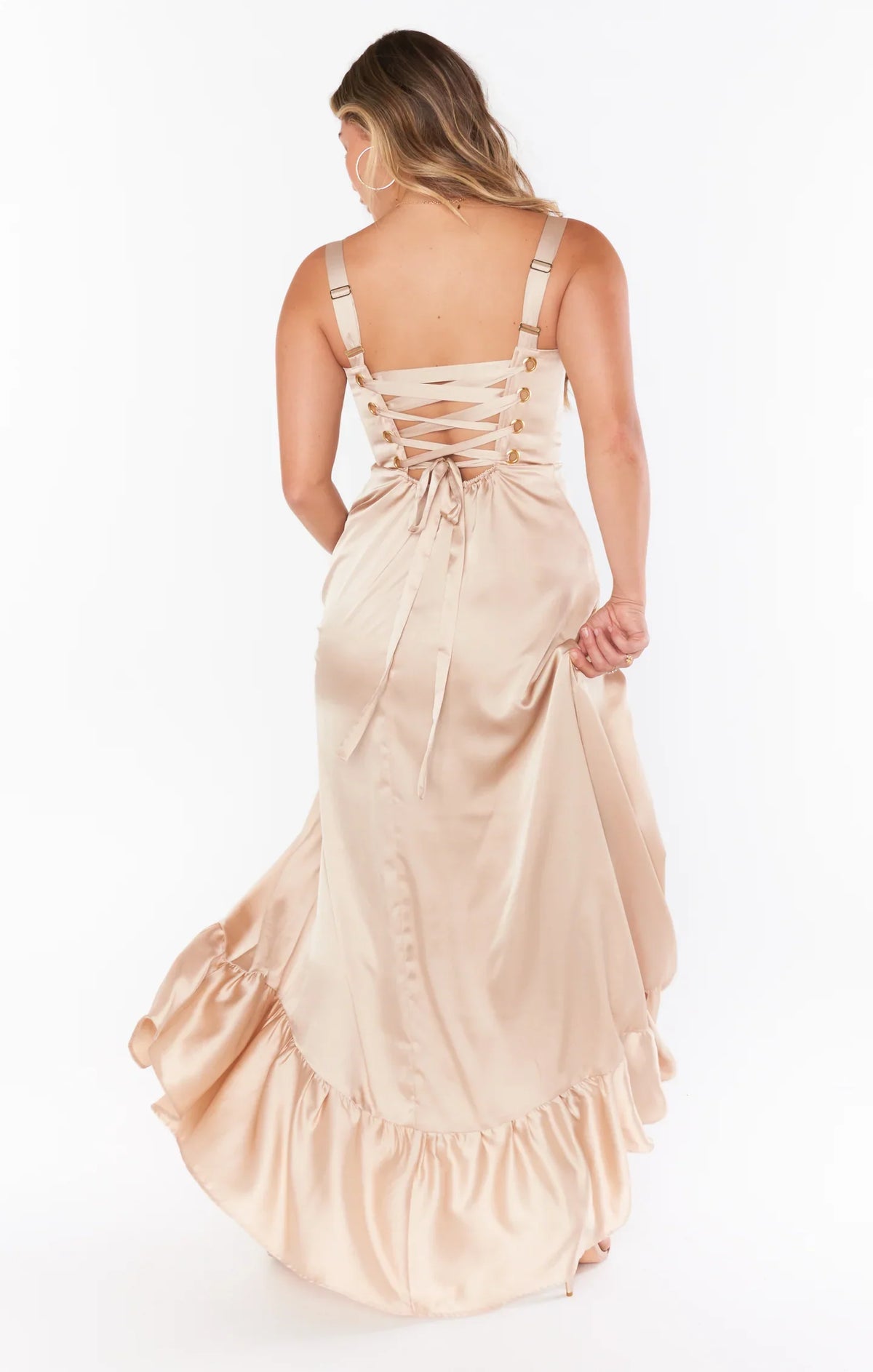 Dress Regular Straps Square Neck Sleeveless Maxi Dress Column Simple Crisscross Back Prom Dress With Slit
