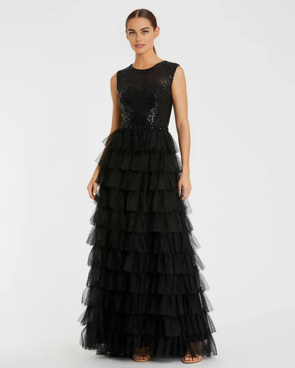 Charming A-Line High Neck Sleeveless Zipper Up Floor-Length Prom Dress