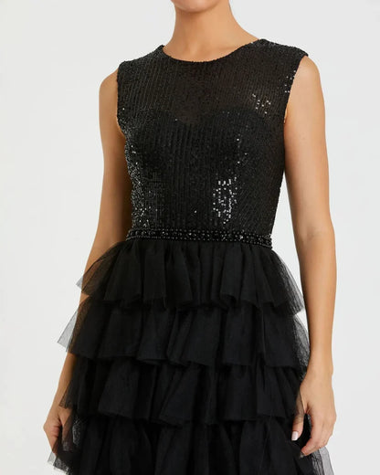 Charming A-Line High Neck Sleeveless Zipper Up Floor-Length Prom Dress