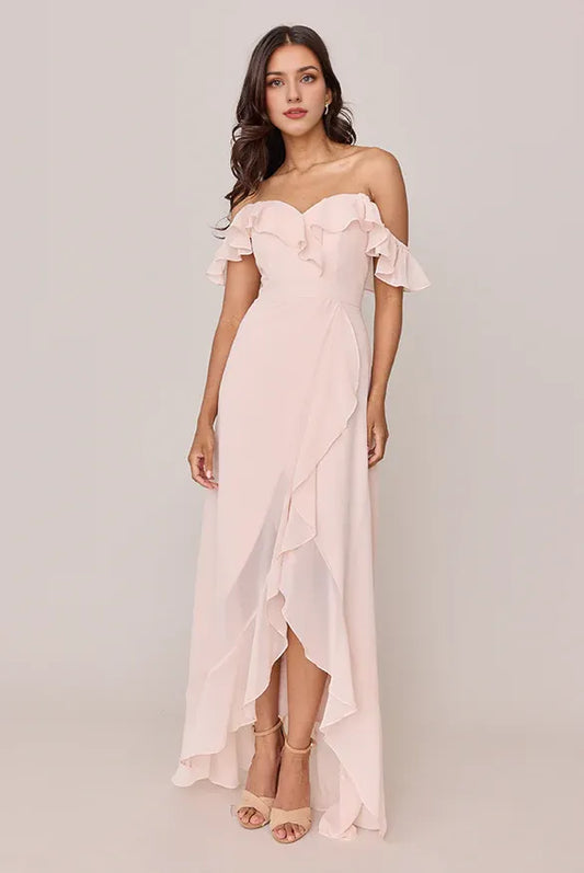 Chic A-line Sweetheart Neck Sleeveless Back Zipper Ankle-Length Bridesmaid Dress