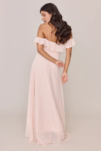 Chic A-line Sweetheart Neck Sleeveless Back Zipper Ankle-Length Bridesmaid Dress