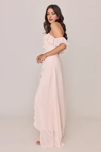 Chic A-line Sweetheart Neck Sleeveless Back Zipper Ankle-Length Bridesmaid Dress