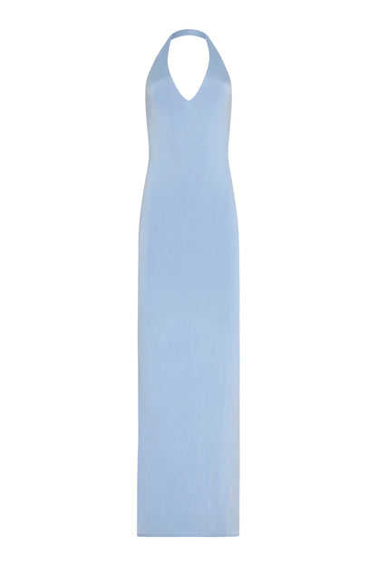Chic Mermaid Halter Sleeveless Backless Floor Length Evening Dress