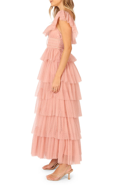 Cute A-Line Square Neck Cap Sleeve Backless Floor-Length Prom Dress