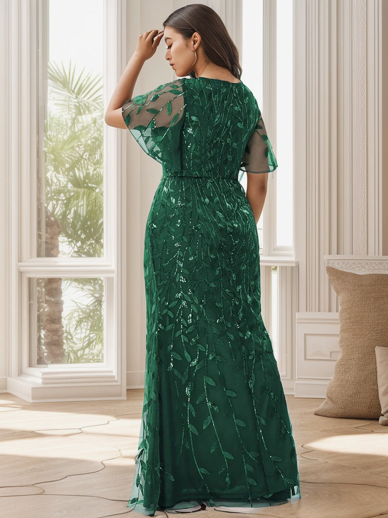 Plus Size Long Mermaid Formal Dresses for Weddings