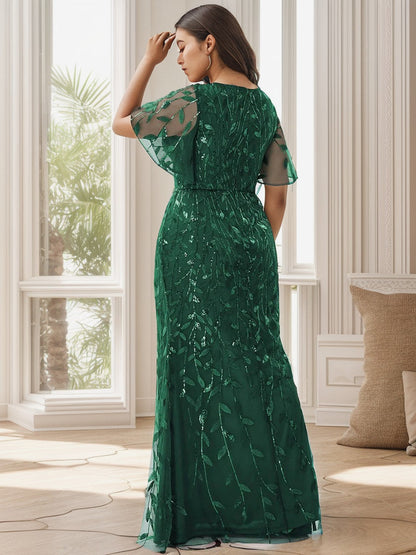 Plus Size Long Mermaid Formal Dresses for Weddings