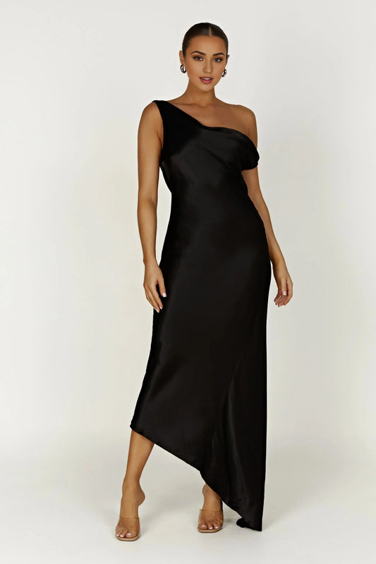 Discount Floor Length Prom Dresses Simple Strapless Prom Dresses for Women No Slit Black Backless Ball Gowns