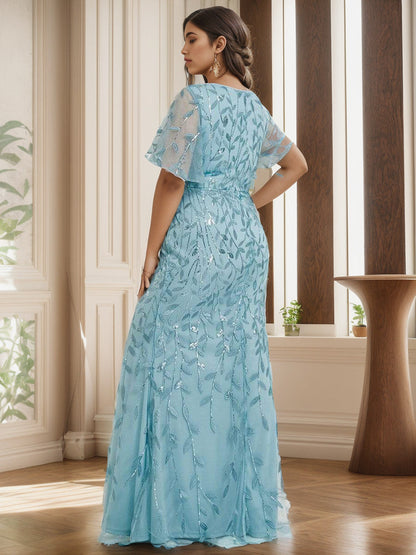 Plus Size Long Mermaid Formal Dresses for Weddings