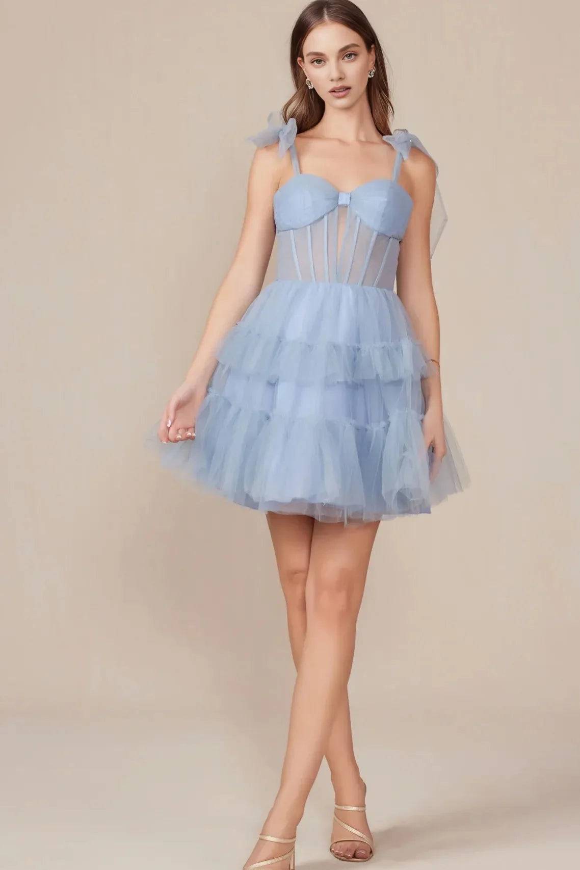 Dress A Line Fuchsia Tiered Cocktail Dress Lace Up Strapless Back Zip Up Sleeveless Homecoming Dress