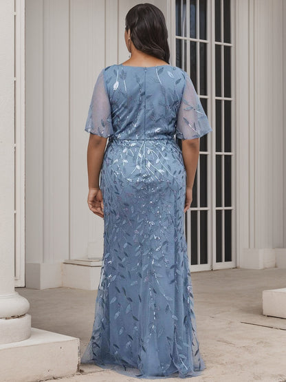 Plus Size Long Mermaid Formal Dresses for Weddings