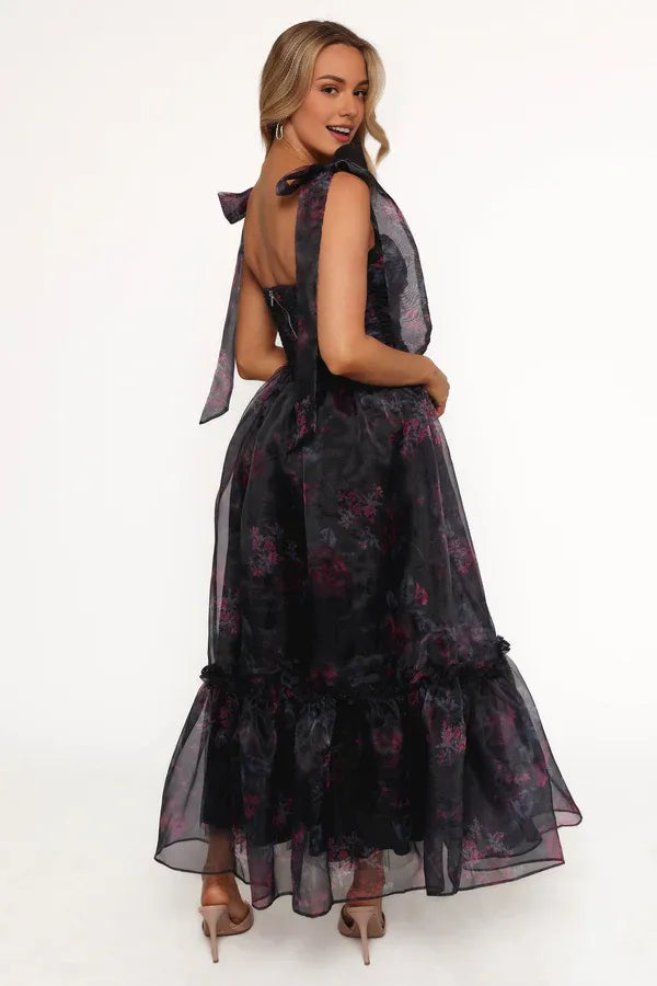 Elegant A-Line Off Shoulder Sleeveless Chiffon Ankle-Length Prom Dress