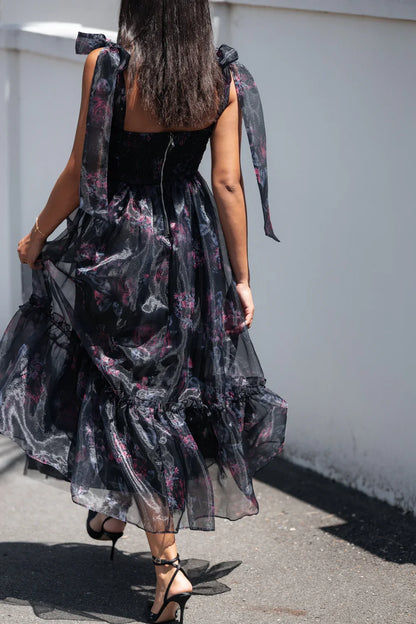 Elegant A-Line Off Shoulder Sleeveless Chiffon Ankle-Length Prom Dress