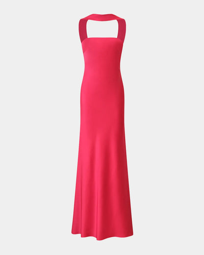 Elegant Mermaid Strapless Halter Backless FloorLength Evening Gown