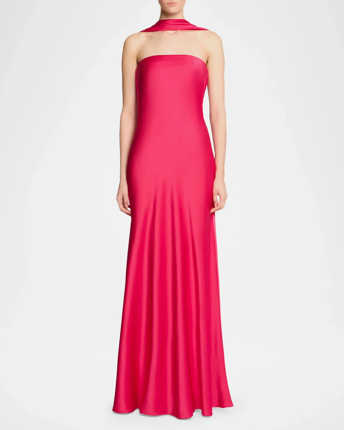 Elegant Mermaid Strapless Halter Backless FloorLength Evening Gown