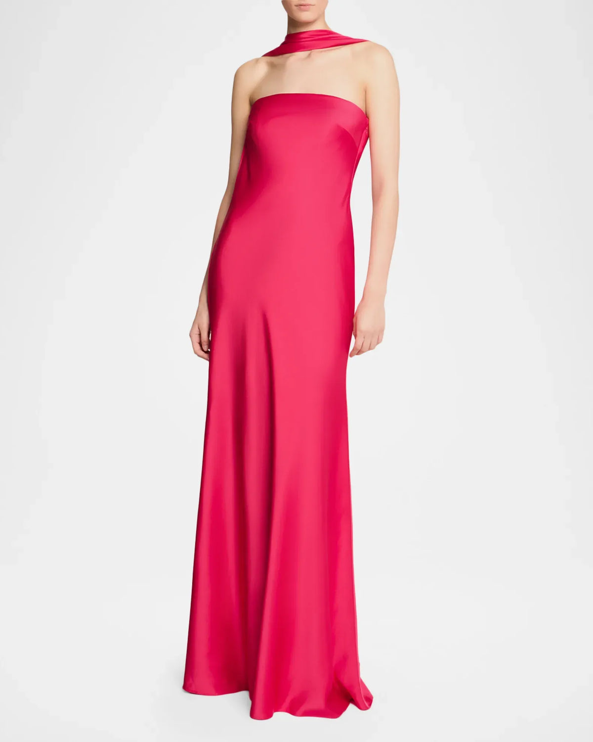 Elegant Mermaid Strapless Halter Backless FloorLength Evening Gown