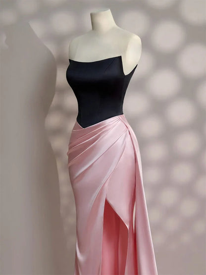 Elegant Mermaid Strapless Sleeveless LaceUp Floor-Length Prom Dress