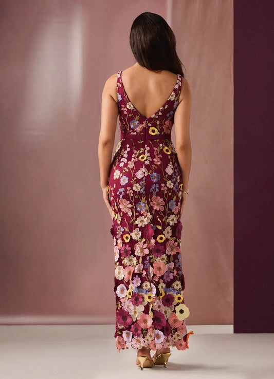 Elegant Mermaid V Neck Sleeveless Zipper Up Floor-Length Evening Dress